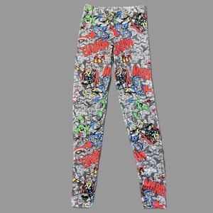 Mighty Fine Marvel HER Retro Comic Book Heroes Leggings Size Small